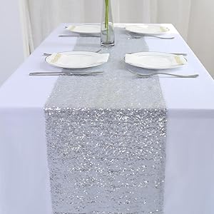 SILVER TABLE RUNNER