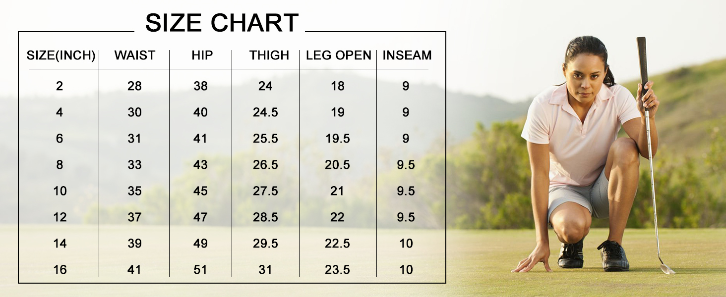 women golf shorts