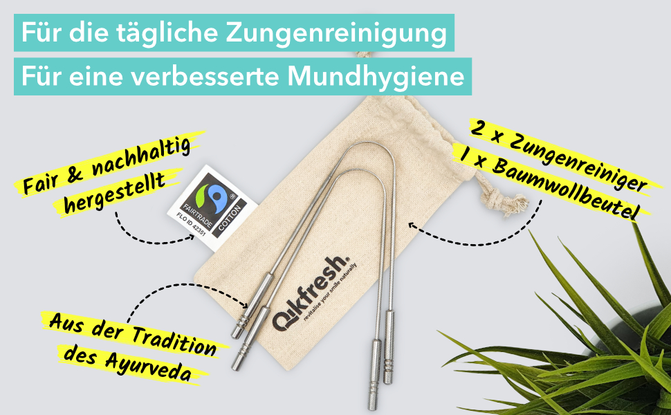 Zungenreiniger aus Edelstahl, Zungenschaber aus Edelstahl, tonge scraper, tongue cleaner
