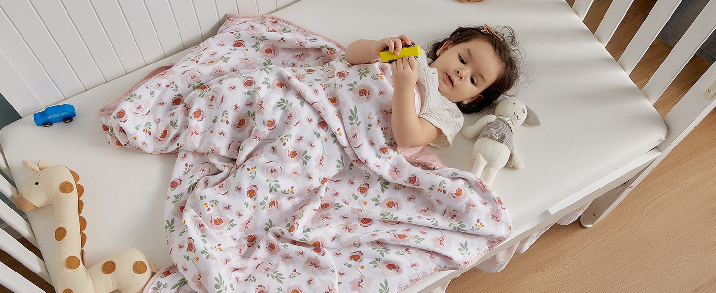 DaysU 6Layer Muslin Swaddle Blankets for Newborn Babies