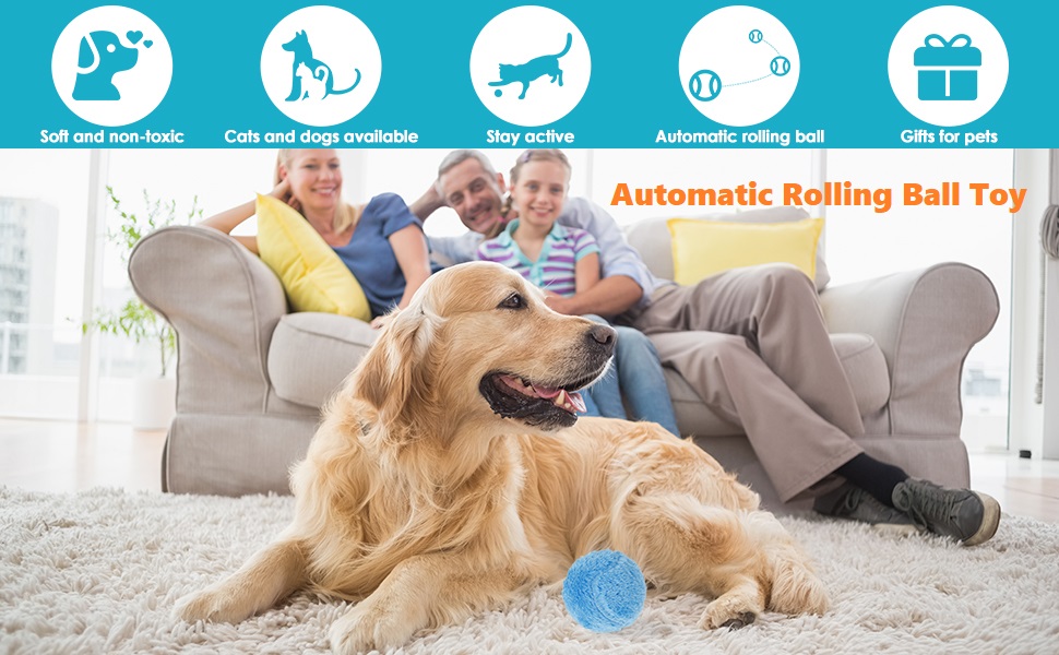 Magic Roller Ball,Active Rolling Ball for Dogs,Automatic Rolling Ball Toy,Interactive Pet