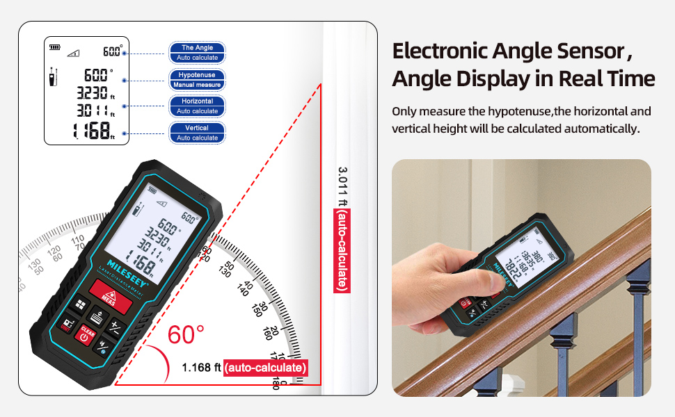 Laser Measurement Tool, MILESEEY ±2mm Accuracy Laser