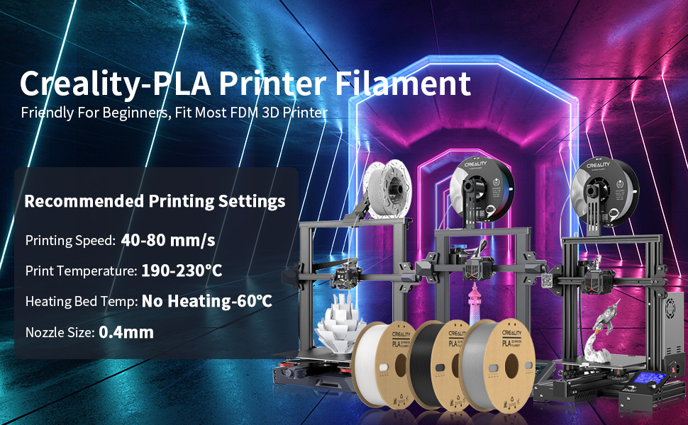 Creality PLA Filament 1.75mm, Official 3D Printer Filament Cardboard