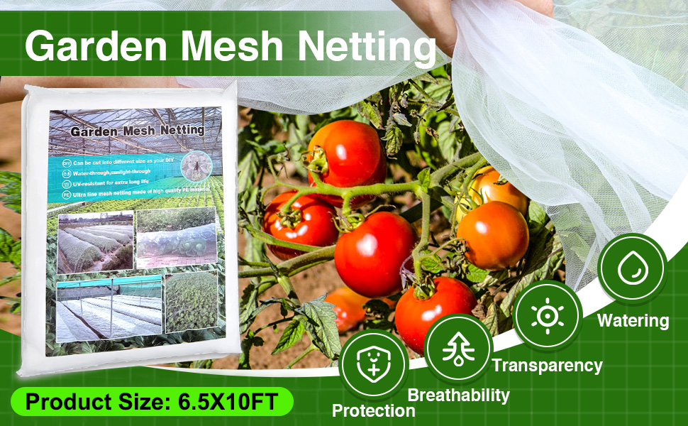 Kijamilee Garden Mesh Netting Barrier, 6.5X10FT Ultra Fine