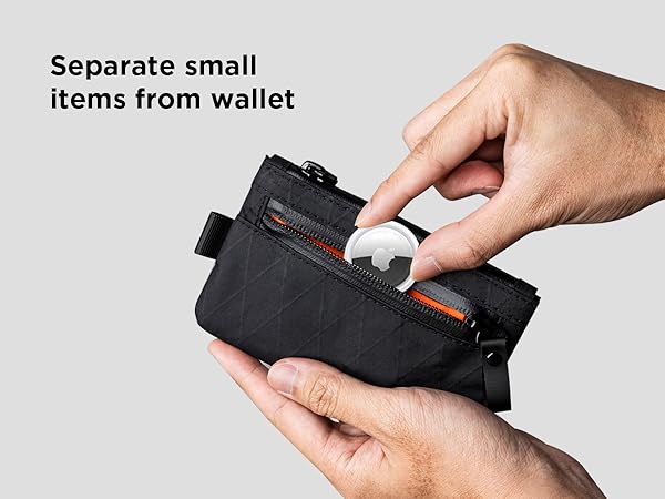 ALPAKA Zip Pouch Black X-Pac - RFID-Blocking Small Cash and