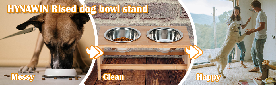 anti-skid pads stainless Elevated food Raised Dog Bowl and Cats Pet Feeder Dog Bowl Stand