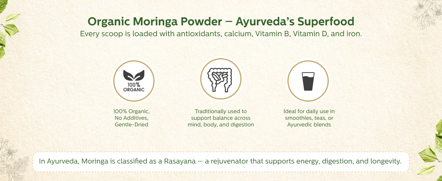 Gentle Detox-Ayurveda Organic Moringa Powder