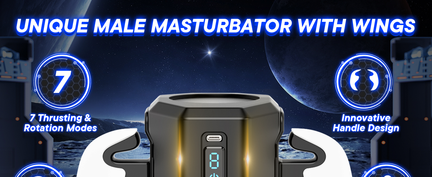 UNIQUE MALE MASTURBATOR WITH WINGS