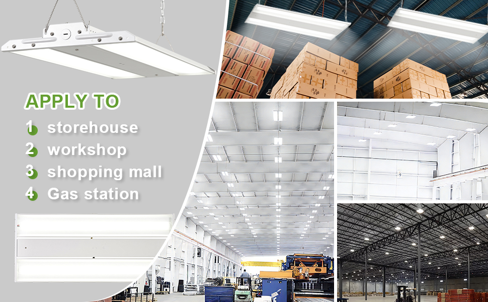 220W LED Linear High Bay Light 2Pack, 010V Dimmable LED