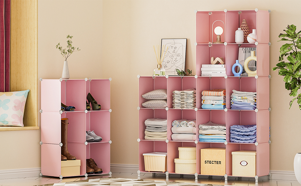 GIMTRR Closet Organizers, 12 Cubes Storage Shelf, Kids