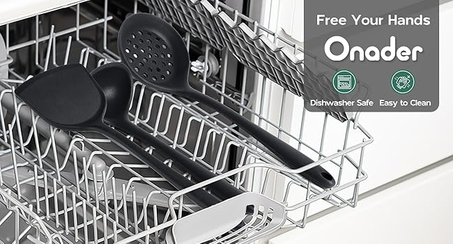 silicone cooking utensils set dishwasher safe