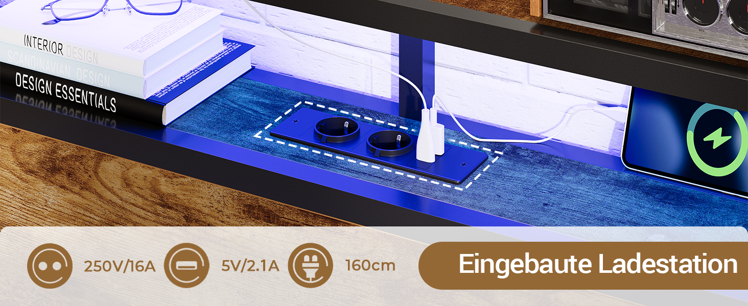 bett mit steckdose mit USB Ladefunktion