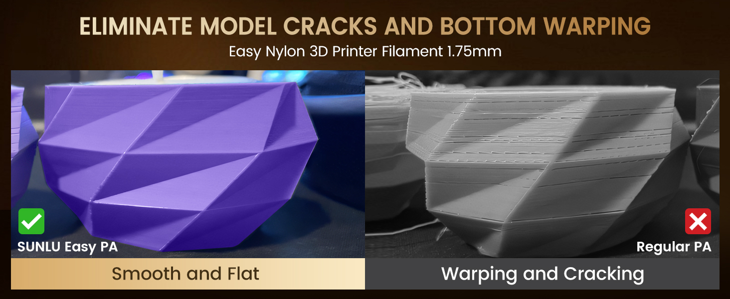 SUNLU Easy PA 3D Printer Filament, Easy Nylon 3D Filament 1.75mm