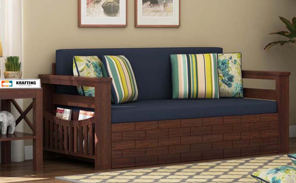 Wooden Sofa Cums Bed for Living Room