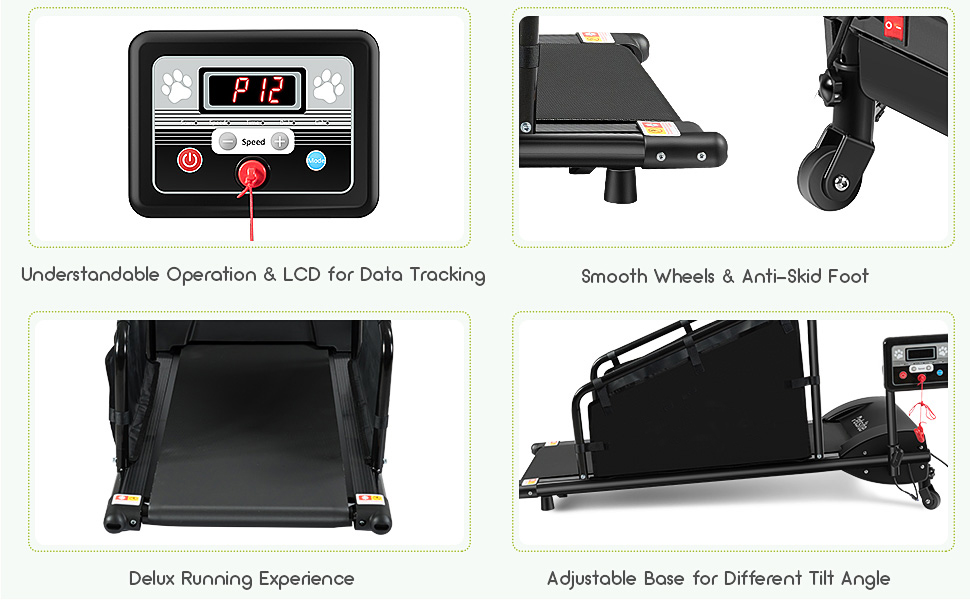 GYMAX Pet Running Machine, Dog Treadmill with Remote Control and