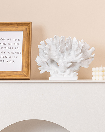 8.07" H White Coral Decor