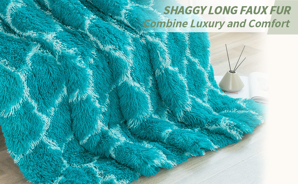 Stiio Weighted Blanket for adult Twin Size, Shaggy Long Fur