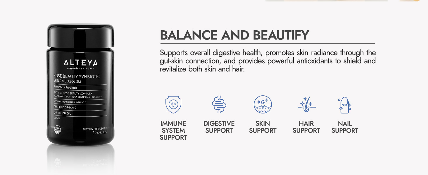 probiotic, prebiotic, beauty, alteya organics,
