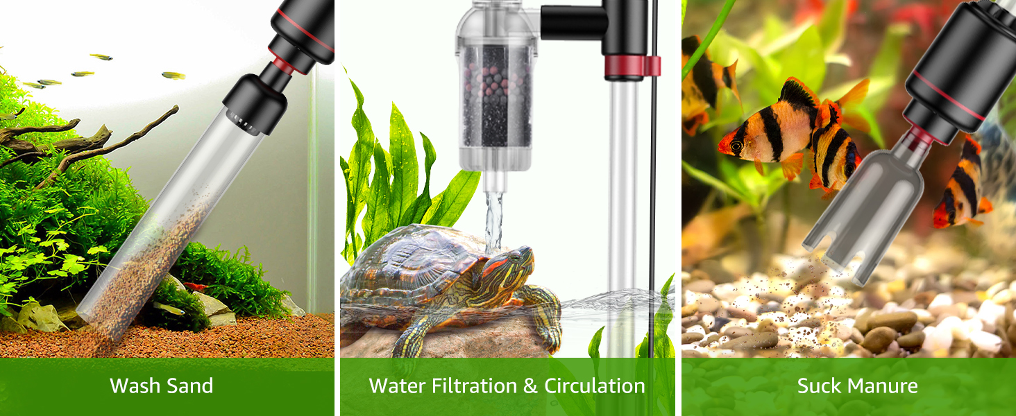 Electric Aquarium Vacuum Gravel Cleaner