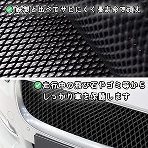 車用メッシュグリル ブラック シルバー フロントグリル グリルメッシュ 車 グリル メッシュ グリル