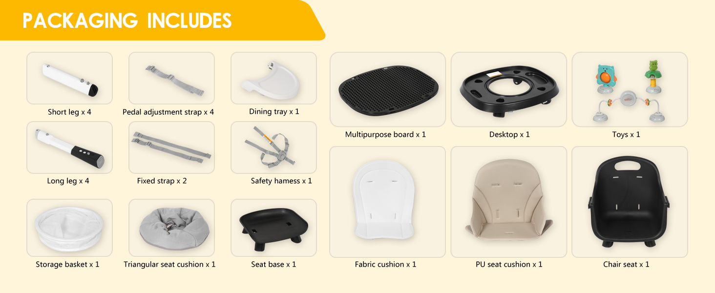 Baby High Chair, 15 in 1 Convertible High Chairs for