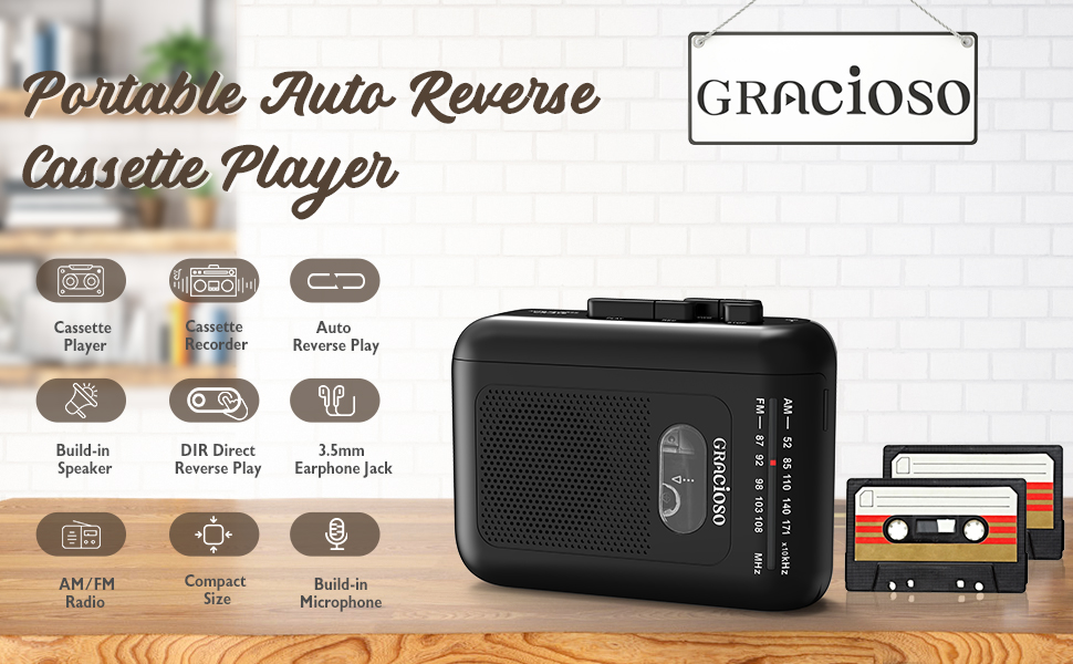 Auto Reverse Walkman Cassette Player Portable Cassette