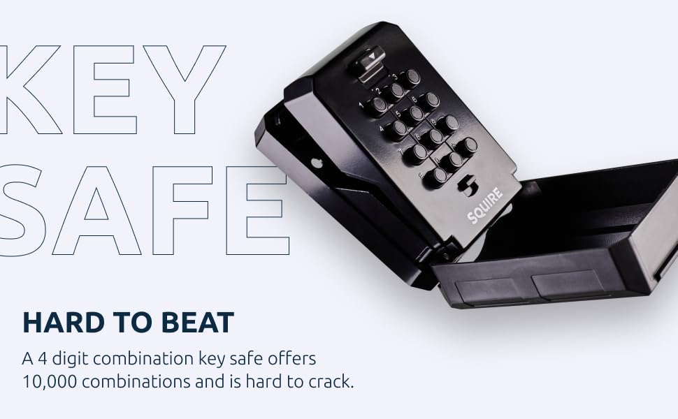 Squire Key Safe Box Push Button Code Lock (Key Keep2) Wall Mounted