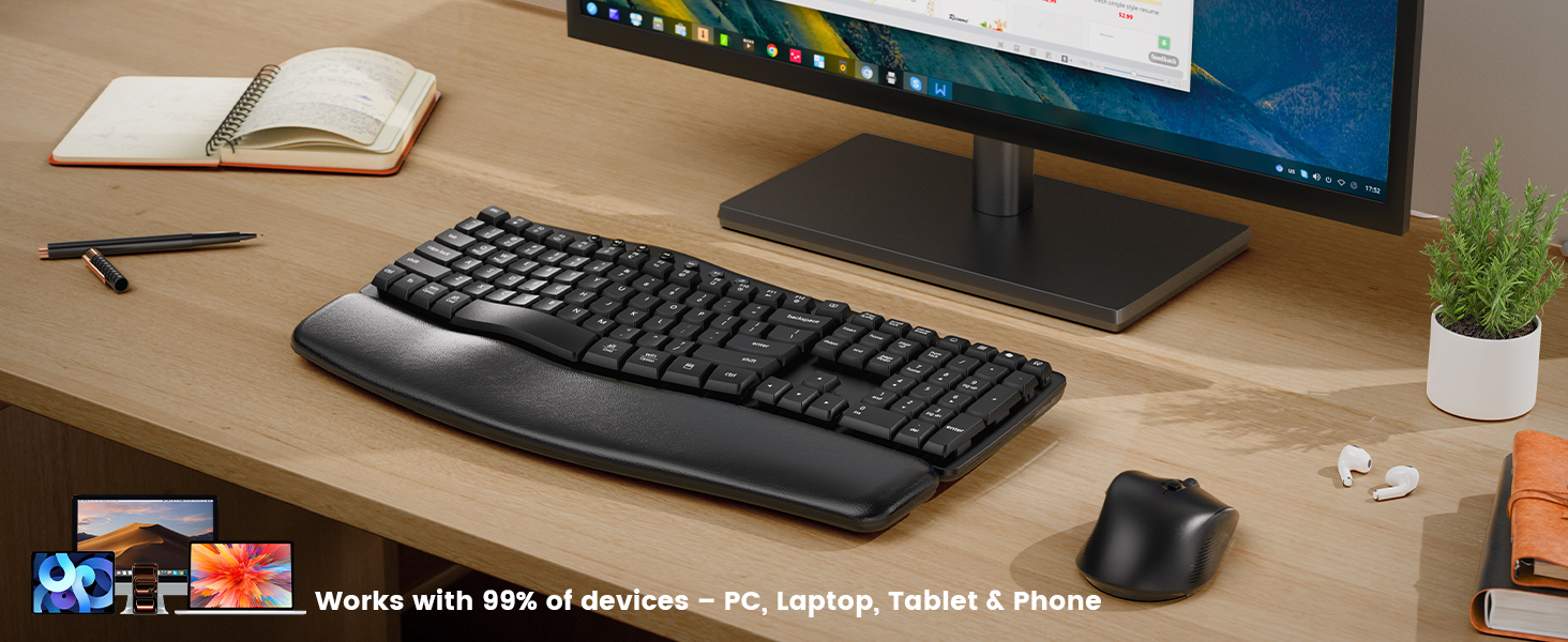 ergonomic keyboard & mouse