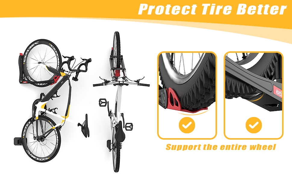 garage bike rack swivel