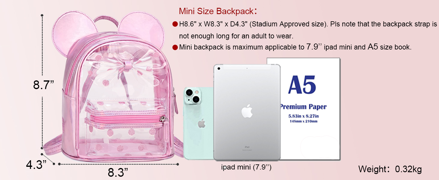 transparent mini backpack