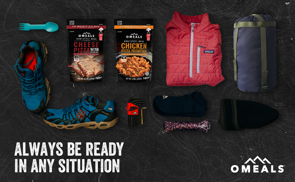 OMEALS Backpacking Meals 6 Good to Go Meals for Hiking
