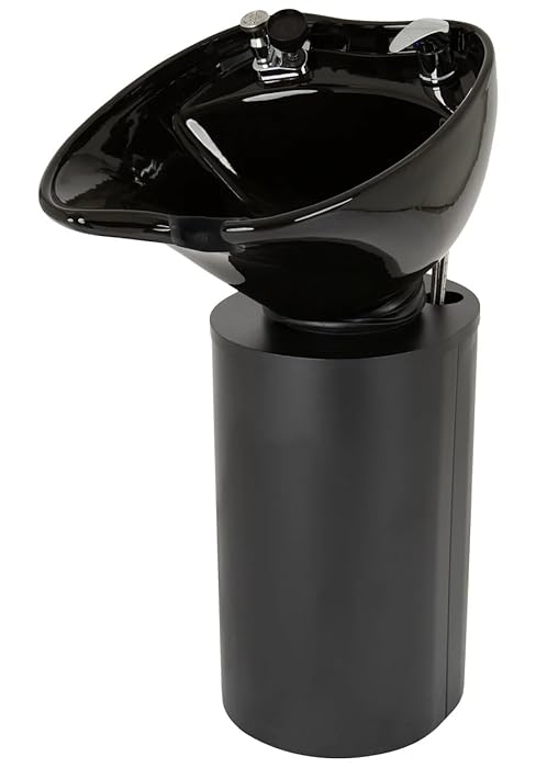 Paris Black Pedestal Shampoo Unit