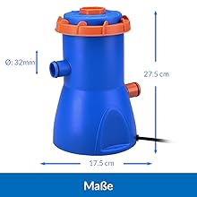 MONZANA® Filterpumpe MZP30 für Pool Filteranlagen Schlauchkartuschenfilter Leistung 2280 L/h 30 W E5e60801 4e7f 48de 9127 4e615e46a392. CR0,0,1000,1000 PT0 SX220 V1