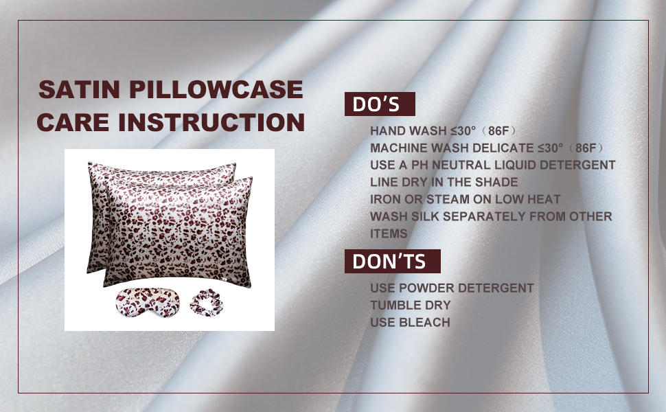 satin pillowcase leopard print