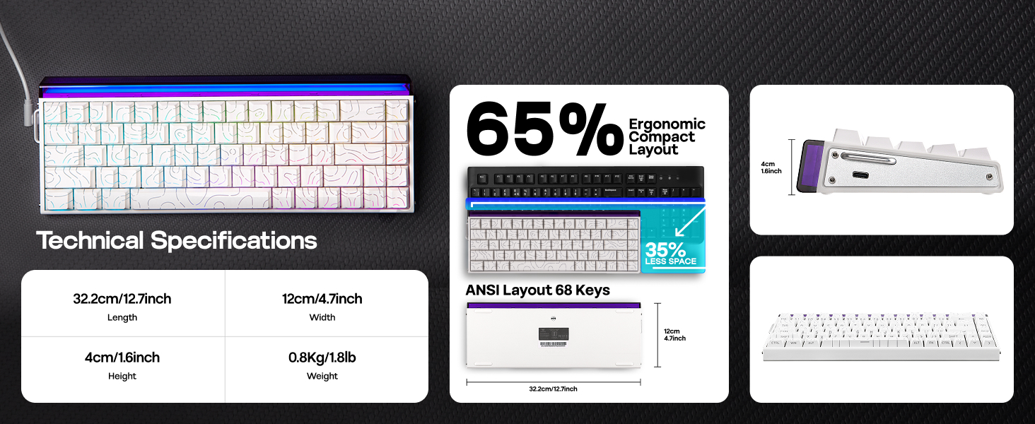 EPOMAKER Aula Hero68 HE Wired Magnetic Gaming Keyboard