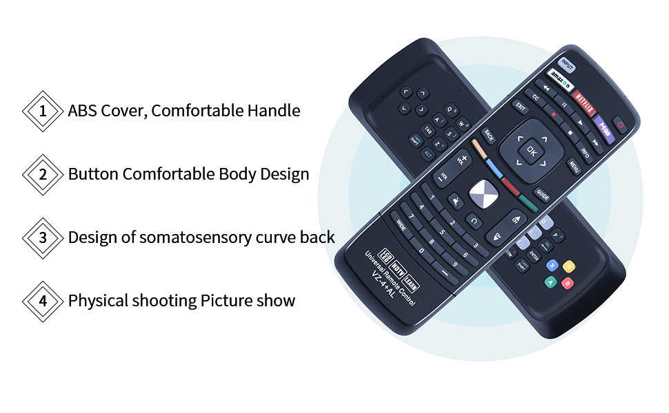 PZL XRT302 Replacement for Vizio TV Remote Control QWERTY