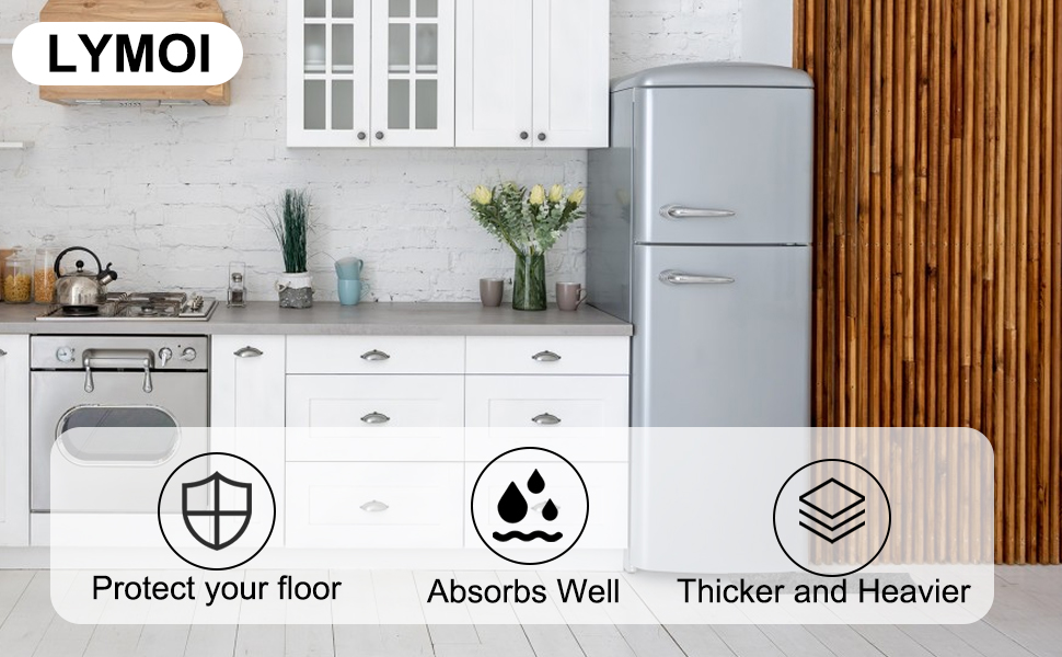 Absorbent/Waterproof-Protects Refrigerator