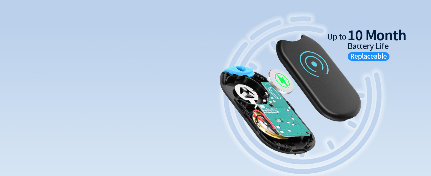 Esky Ultra Slim Key Finder, TV Remote Finders Locator with 80dB Sound 6 Receivers Wallet Trackers