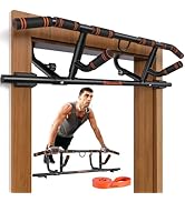 Sportneer Pull Up Bar for Doorway with Folding Handle – Multi-Grip Chin Up Bar for Doorway, 440lb...