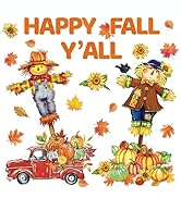 FYSUIMU Fall Scarecrow Bulletin Board Decoration Autumn Leaves Pumpkin Truck Paper Cutouts with 1...