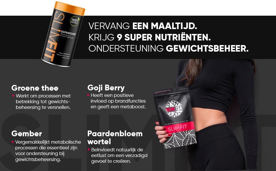 detox thee gewichtsverlies reinigen groene vet verbranden ontgiften afslanken kruidenthee slim fit