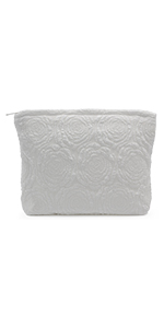Rose white make up bag