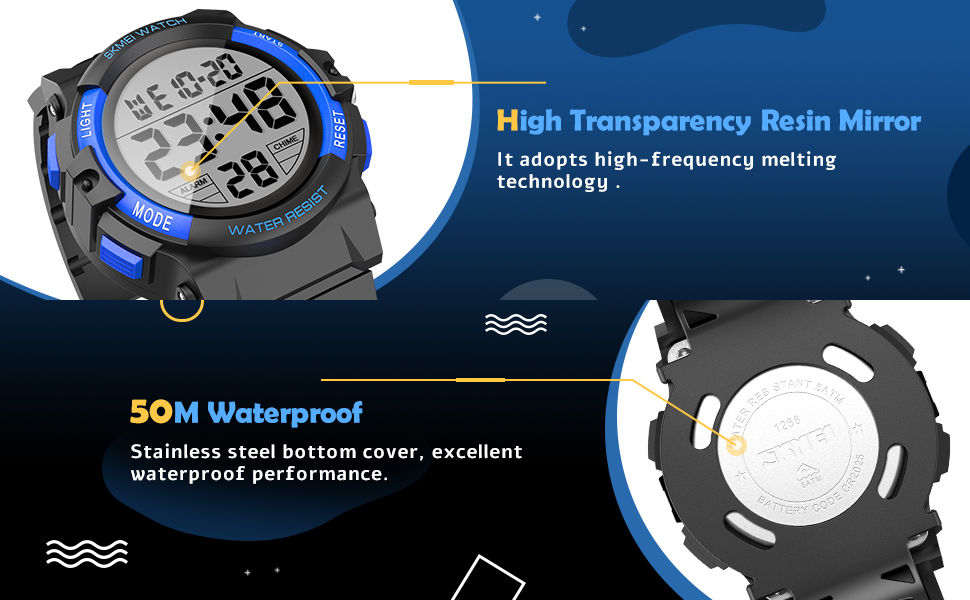 Hikidye Kids Watch Boys, Boys Digital Sport Watch Outdoor Toys