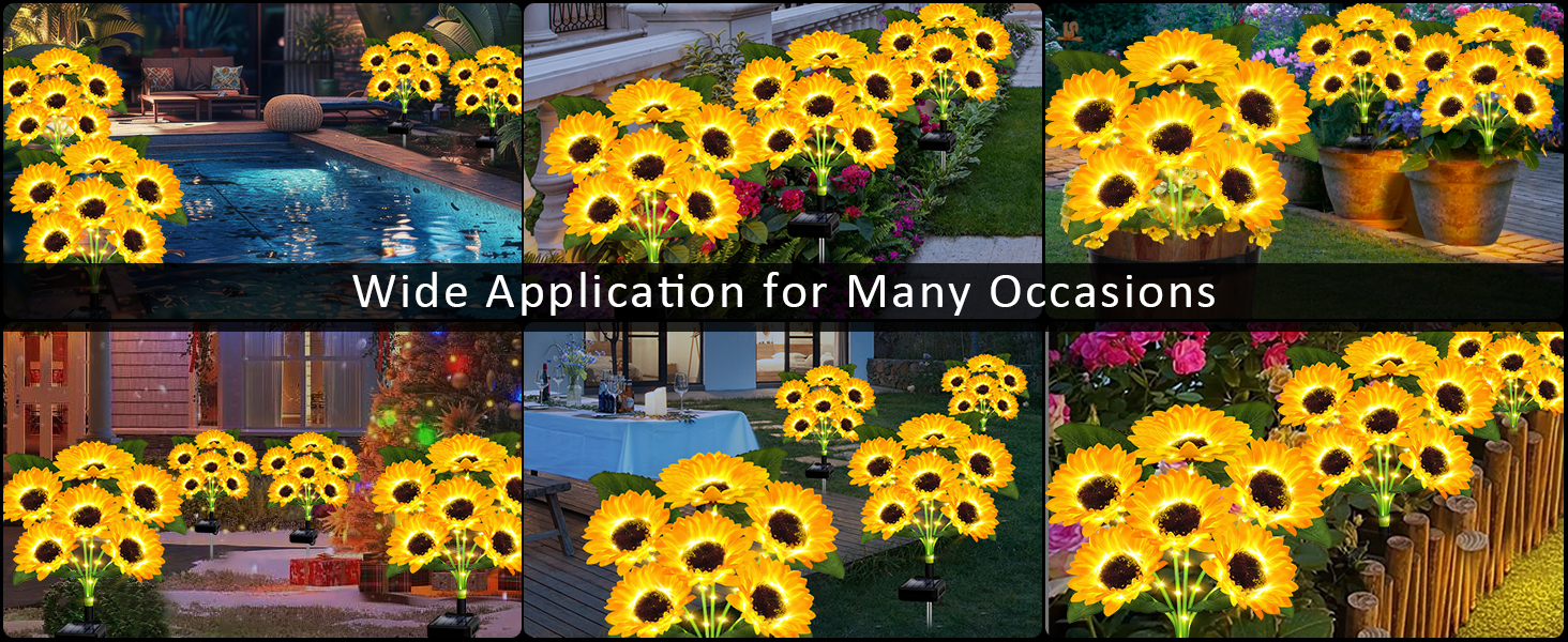 solar flowers outdoor waterproof