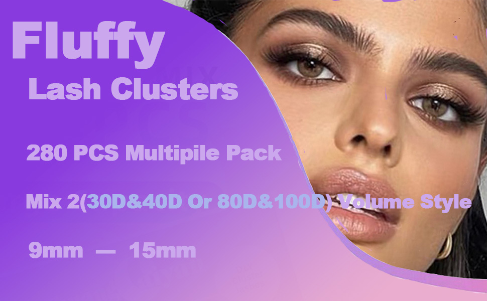 fluffy lashe clusters