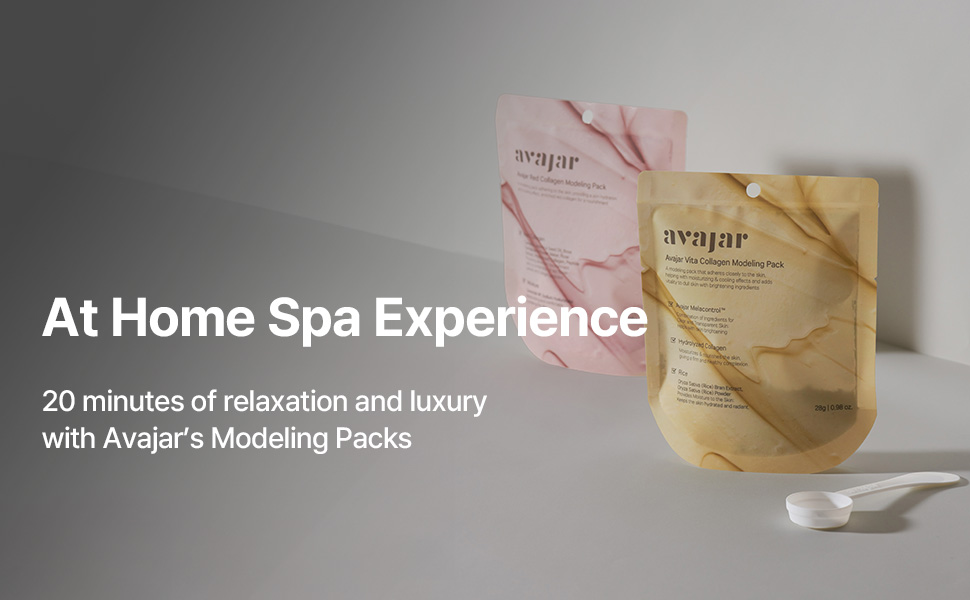 at home spa experience, 20 minutes of relaxation and luxury with avajar's modeling packs