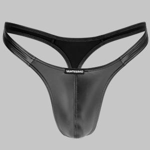 Matt leather look string B7V view 1