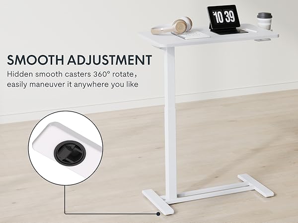 overbed table with wheel