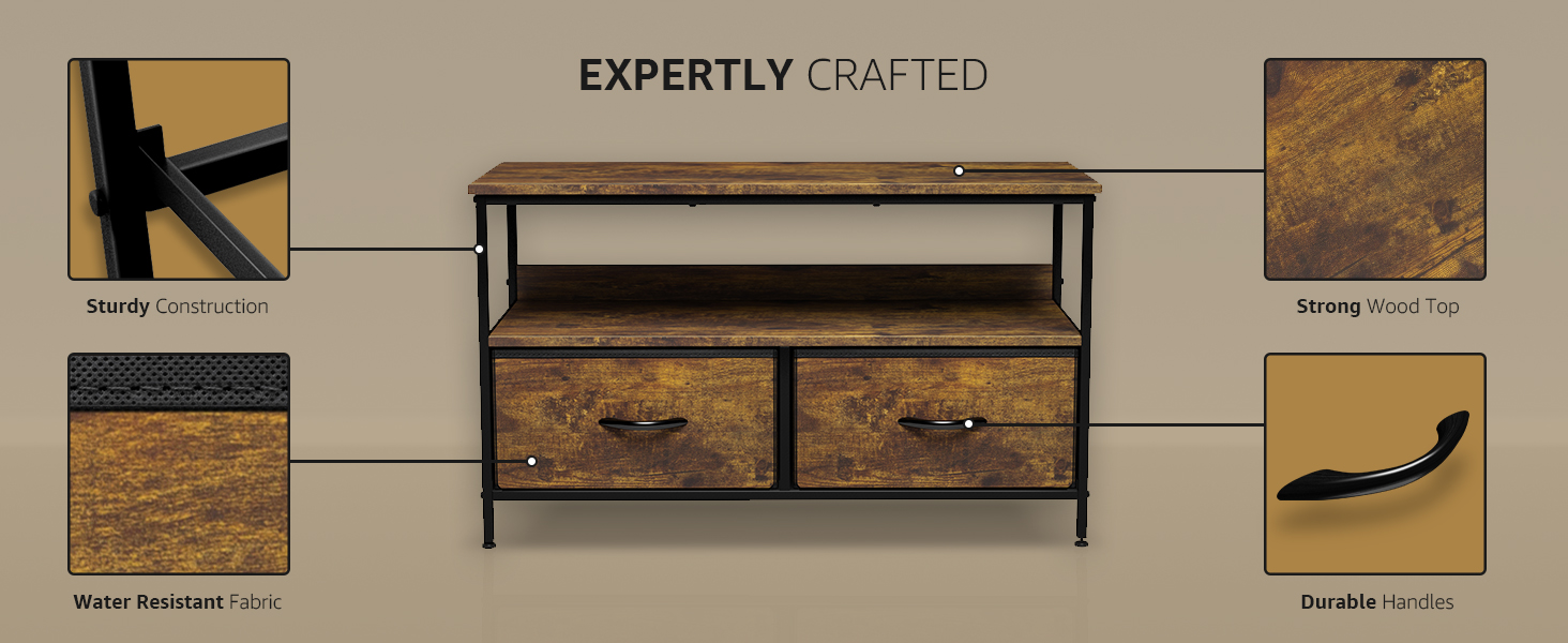 The thoughtful design is great for small living spaces and works equally well near the bed or sofa