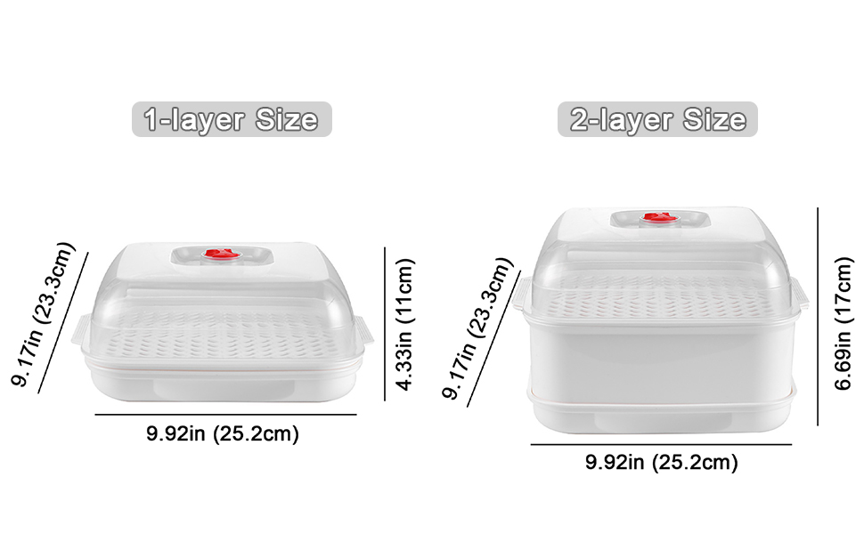 𝗠𝗶𝗰𝗿𝗼𝘄𝗮𝘃𝗲 𝗦𝘁𝗲𝗮𝗺𝗲𝗿 𝘄𝗶𝘁𝗵 𝗟𝗶𝗱 𝗮𝗻𝗱 𝗧𝗿𝗮𝘆, Vegetable Steamer